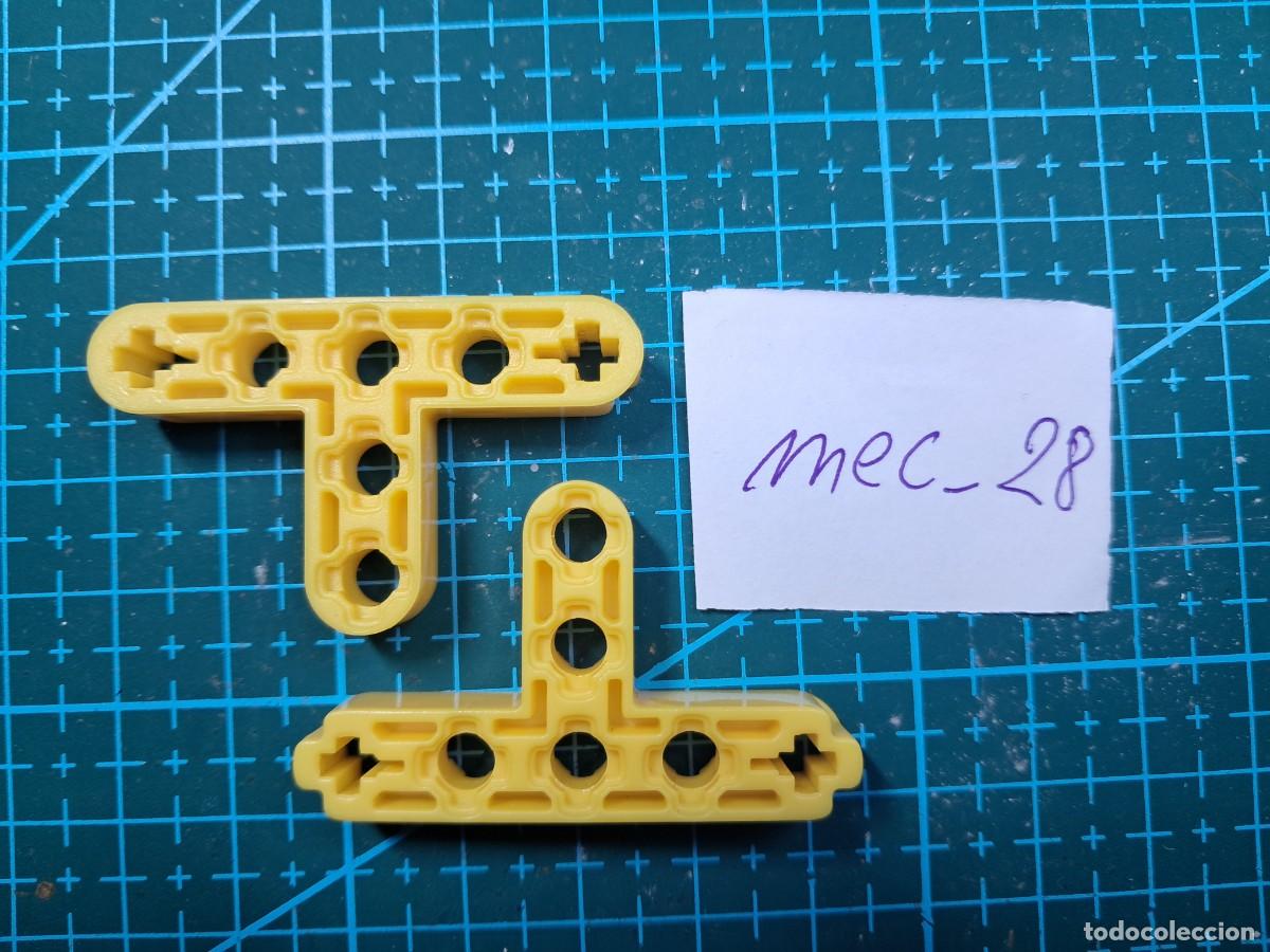 Ricambi e pezzi: 2 barras en T de 7 agujeros pl&aacute;stico amarillo - Clementoni - Laboratorio de mec&aacute;nica