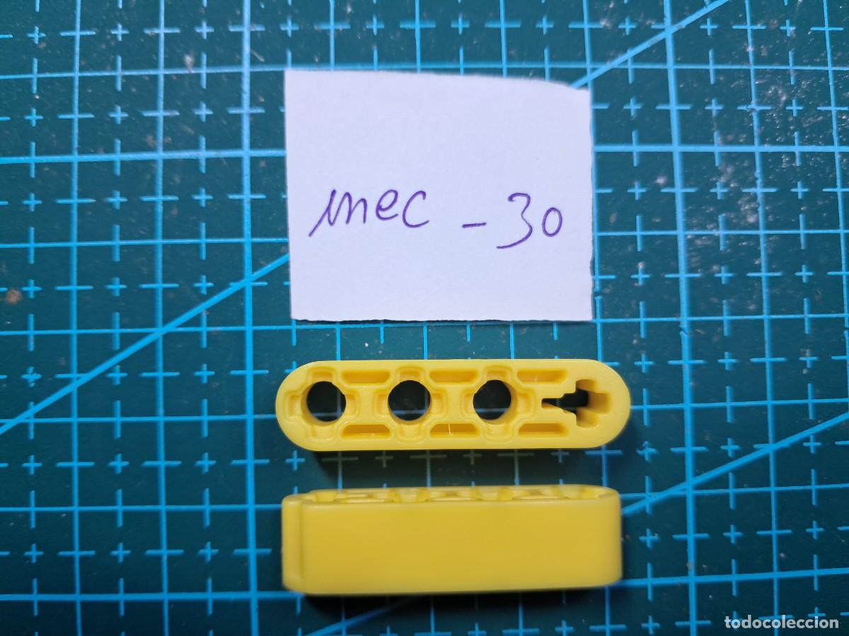 Pi&egrave;ces d&eacute;tach&eacute;es et composants: 2 barras perforadas de 4 agujeros pl&aacute;stico amarillo (36 mm) - Clementoni - Laboratorio de mec&aacute;nica