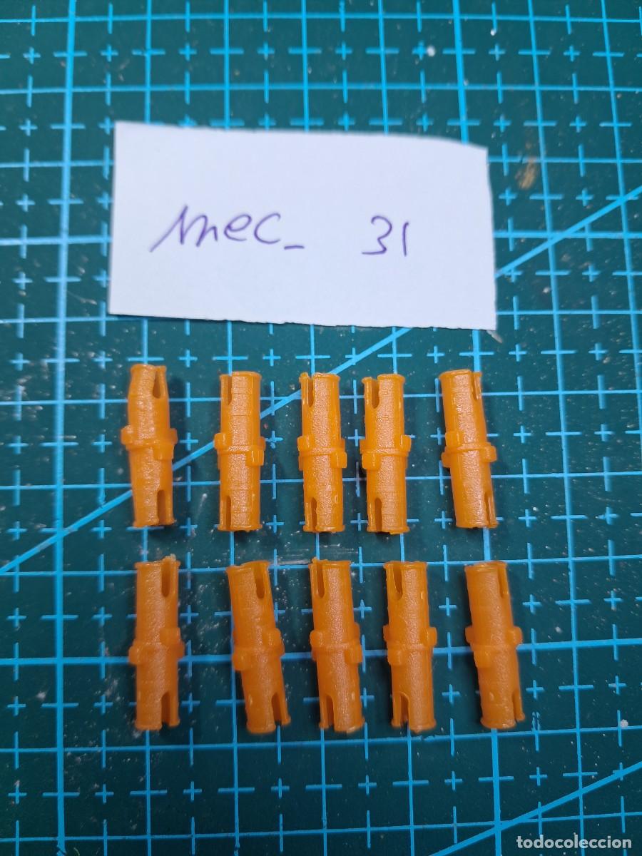 Pi&egrave;ces d&eacute;tach&eacute;es et composants: 10 Bulones o clavos de uni&oacute;n pl&aacute;stico naranja (19 mm) - Clementoni - Laboratorio de mec&aacute;nica