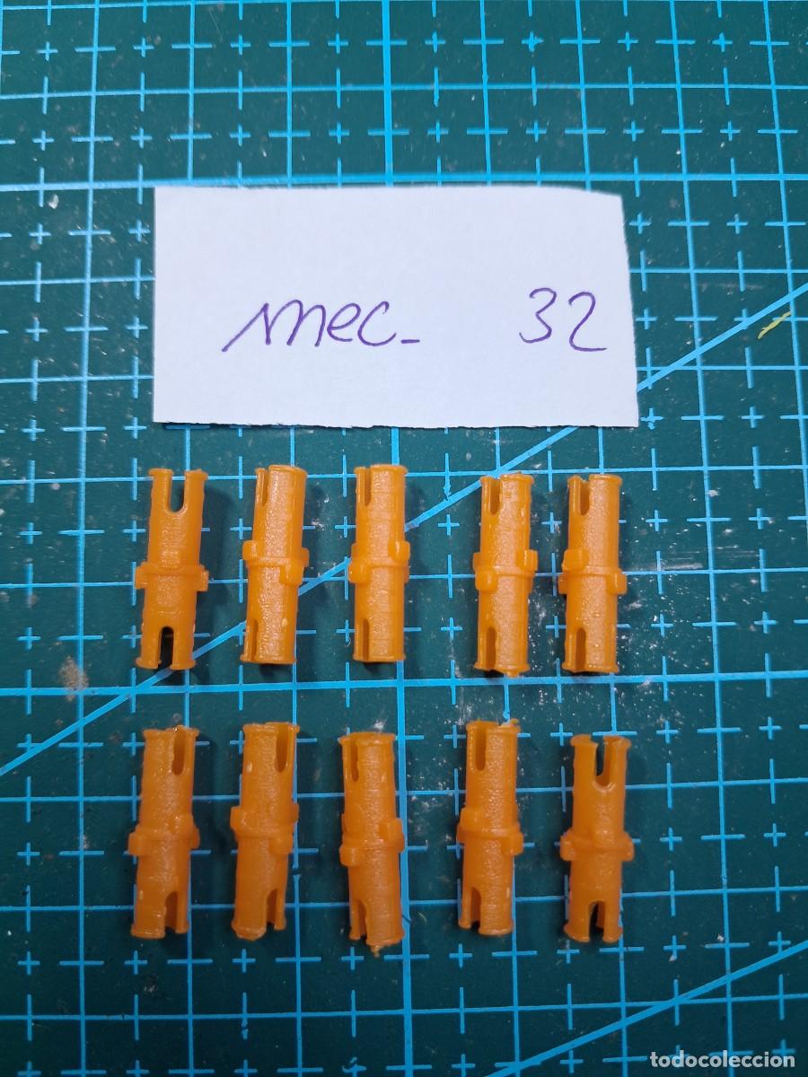 Pi&egrave;ces d&eacute;tach&eacute;es et composants: 10 Bulones o clavos de uni&oacute;n pl&aacute;stico naranja (19 mm) - Clementoni - Laboratorio de mec&aacute;nica