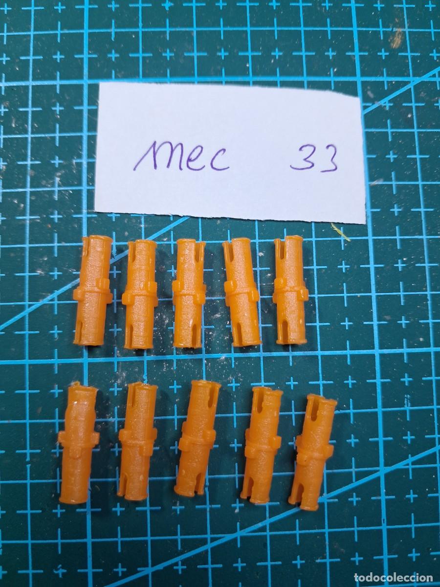 Pi&egrave;ces d&eacute;tach&eacute;es et composants: 10 Bulones o clavos de uni&oacute;n pl&aacute;stico naranja (19 mm) - Clementoni - Laboratorio de mec&aacute;nica