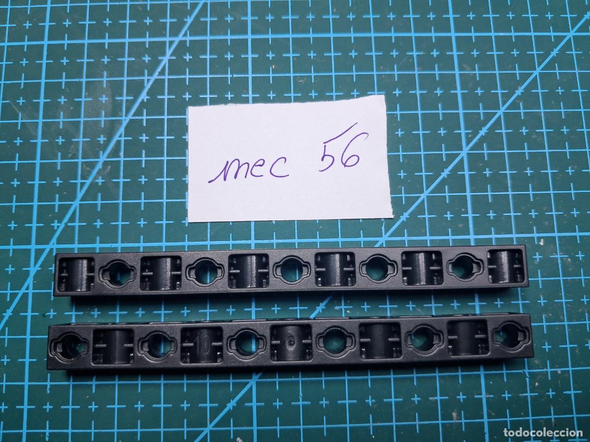 Pi&egrave;ces d&eacute;tach&eacute;es et composants: 2 barras perforadas de 11 agujeros pl&aacute;stico negro (99 mm) - Clementoni - Laboratorio de mec&aacute;nica