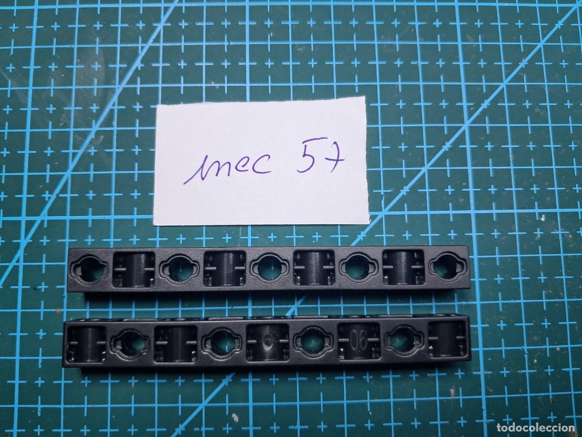Pi&egrave;ces d&eacute;tach&eacute;es et composants: 2 barras perforadas de 9 agujeros pl&aacute;stico negro (81 mm) - Clementoni - Laboratorio de mec&aacute;nica