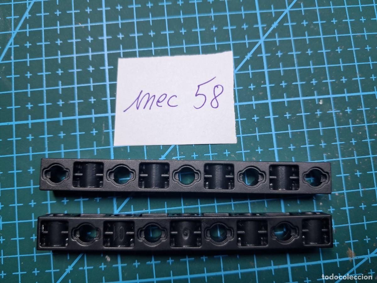 Pi&egrave;ces d&eacute;tach&eacute;es et composants: 2 barras perforadas de 9 agujeros pl&aacute;stico negro (81 mm) - Clementoni - Laboratorio de mec&aacute;nica