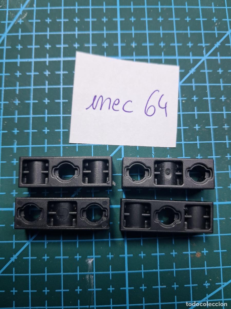 Repuestos y piezas: 4 barras perforadas de 3 agujeros pl&aacute;stico negro (26 mm) - Clementoni - Laboratorio de mec&aacute;nica