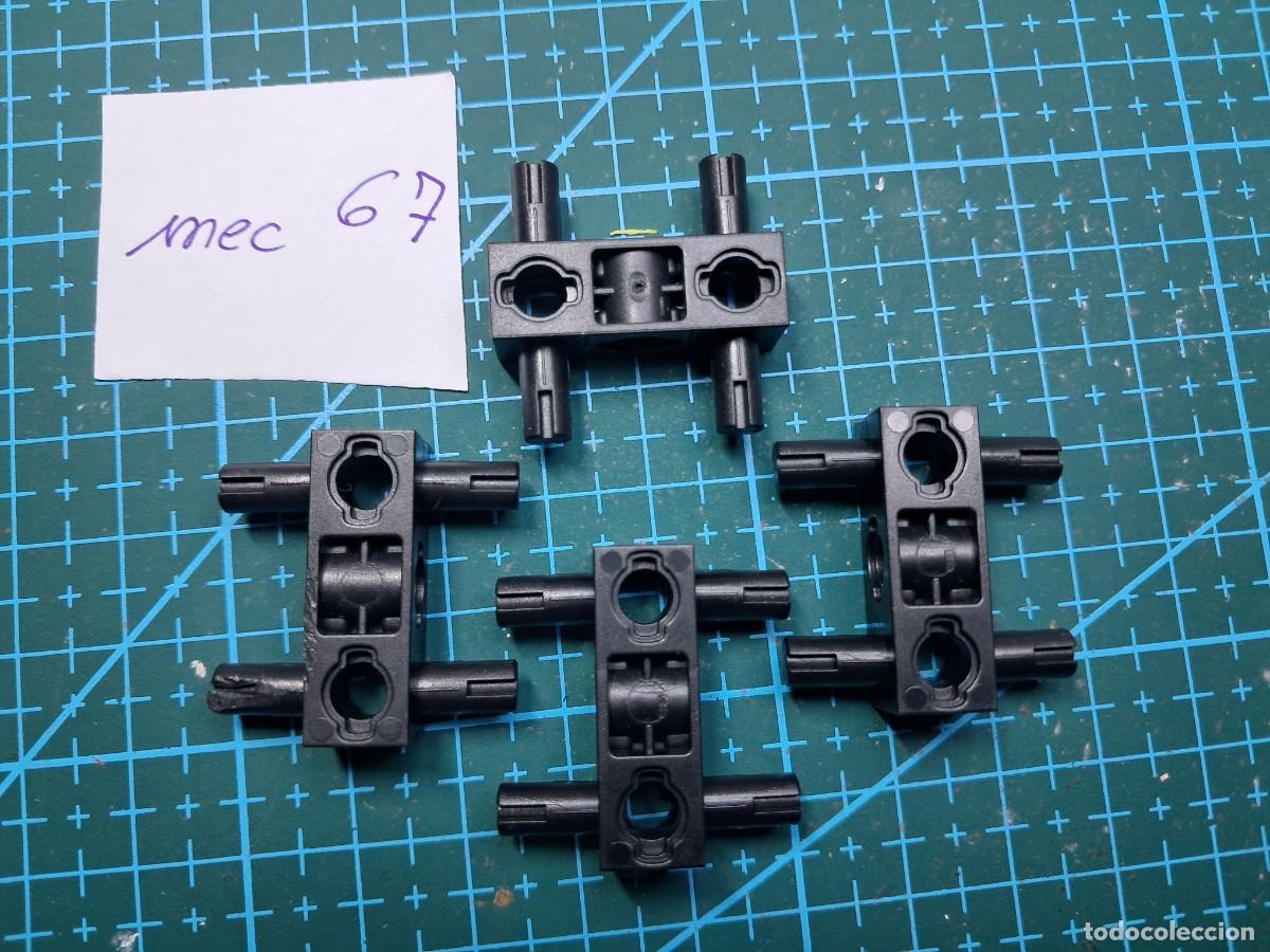 Repuestos y piezas: 2 barras perf. 3 agujeros + 4 bulones pl&aacute;stico negro (27 mm) - Clementoni - Laboratorio de mec&aacute;nica