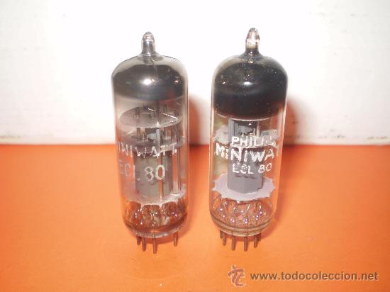 Radios antiguas: DOS VALVULAS ECL80. - Foto 1