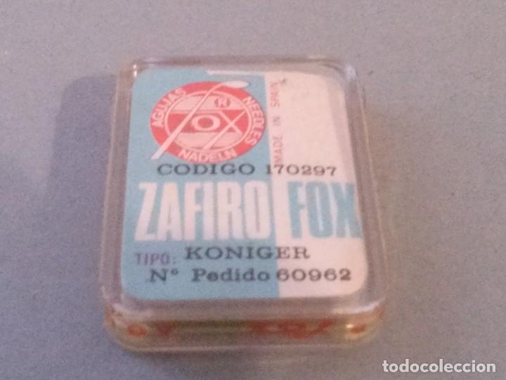 Radios antiguas: Aguja tocadiscos ZAFIRO FOX - Foto 2