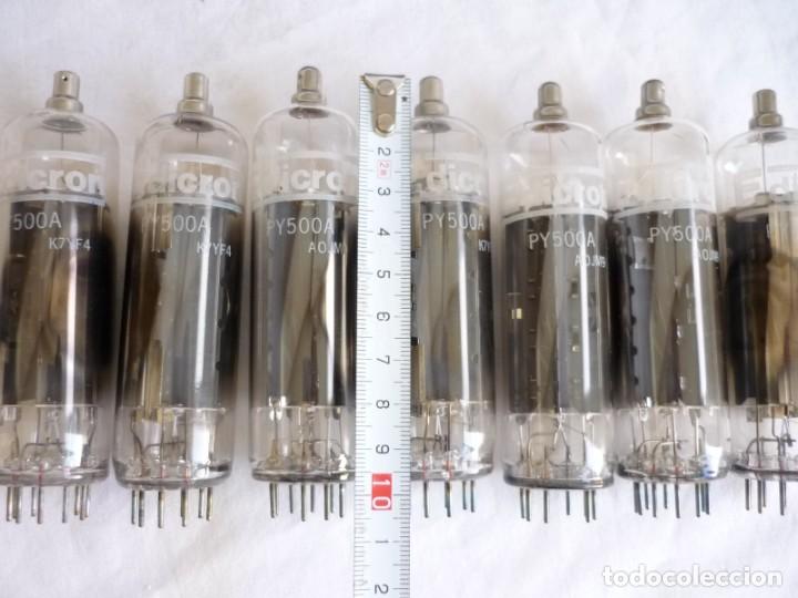 Radios antiguas: 7 v&aacute;lvulas de vac&iacute;o Edicron en caja PY500A - Foto 5