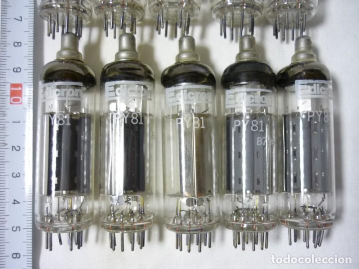 Radios antiguas: 10 v&aacute;lvulas de vac&iacute;o Edicron PY81 - Foto 2