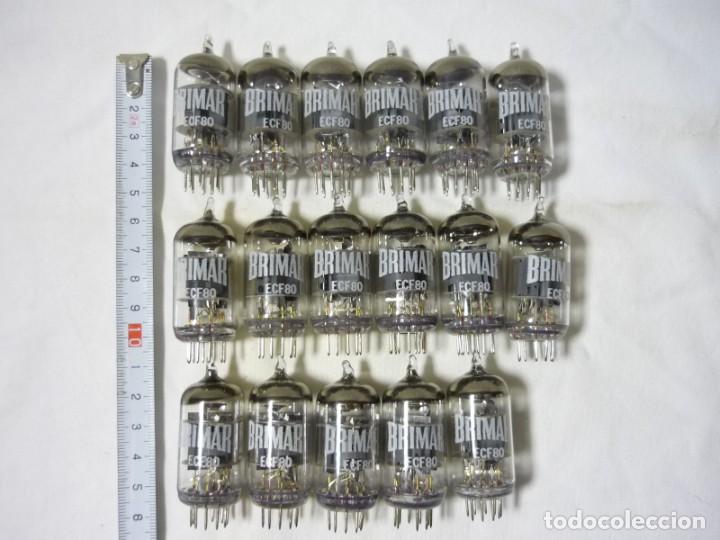 Radios antiguas: 17 v&aacute;lvulas de vac&iacute;o Brimar ECF80 - Foto 2