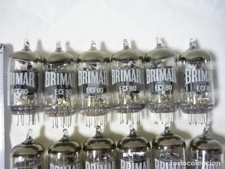 Radios antiguas: 17 v&aacute;lvulas de vac&iacute;o Brimar ECF80 - Foto 3