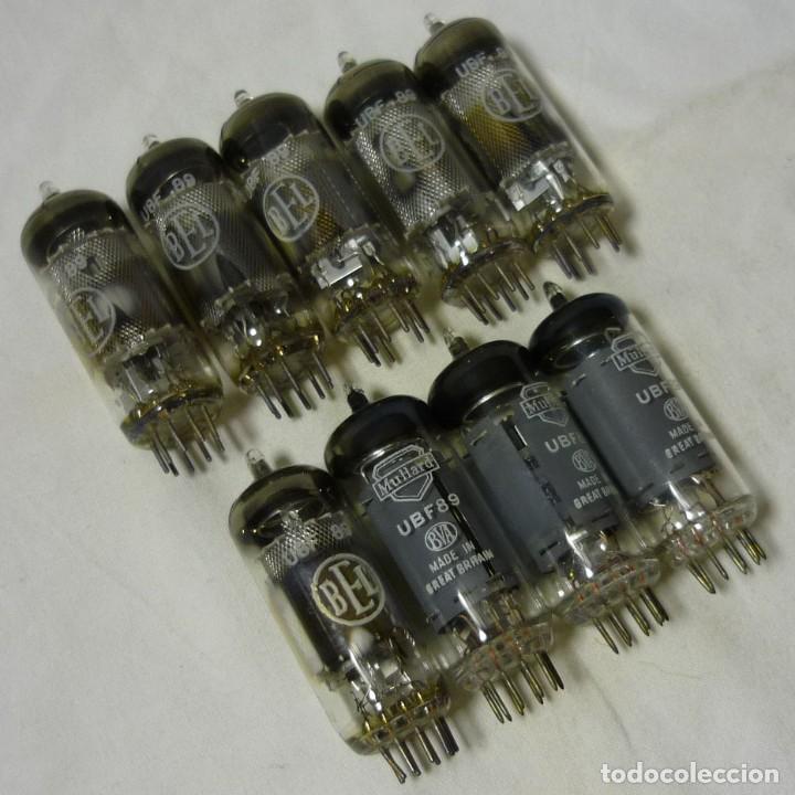 Radios antiguas: 9 v&aacute;lvulas de vac&iacute;o Mullard, BEL, UBF89 - Foto 1