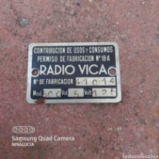 Radios antiguas: CHAPA RADIO VICA