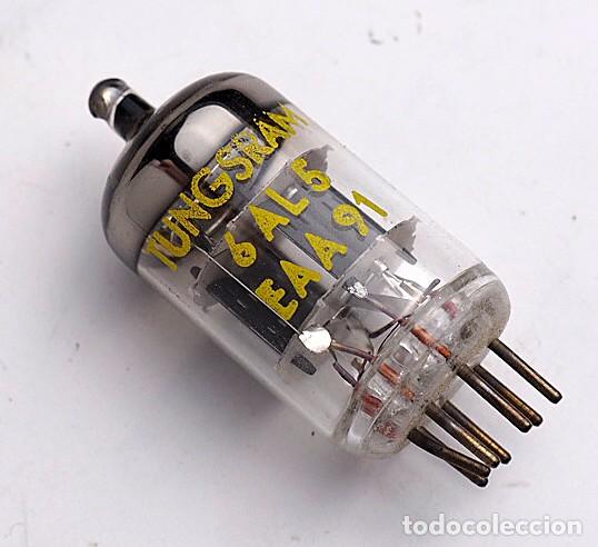 Radios antiguas: V&aacute;lvula 6 AL 5 / E AA91 TUNGSRAM - Foto 1
