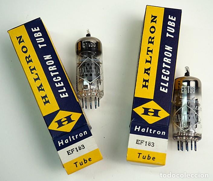 Radios antiguas: 2 V&aacute;lvulas Haltron EF 183 - Foto 1