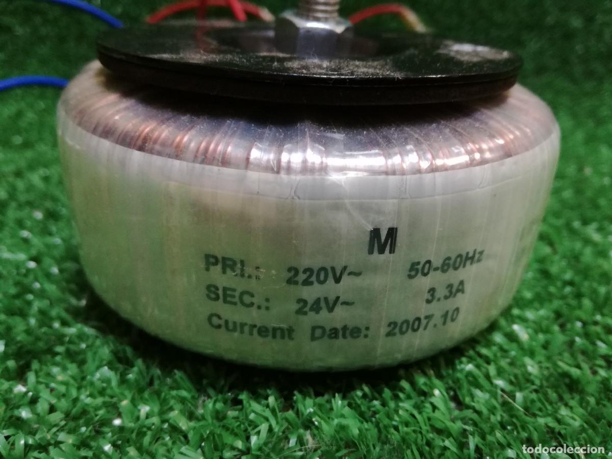 Radios antiguas: TRANSFORMADOR TOROIDAL 220V - 24V/3,3A (FUNCIONANDO) - Foto 2