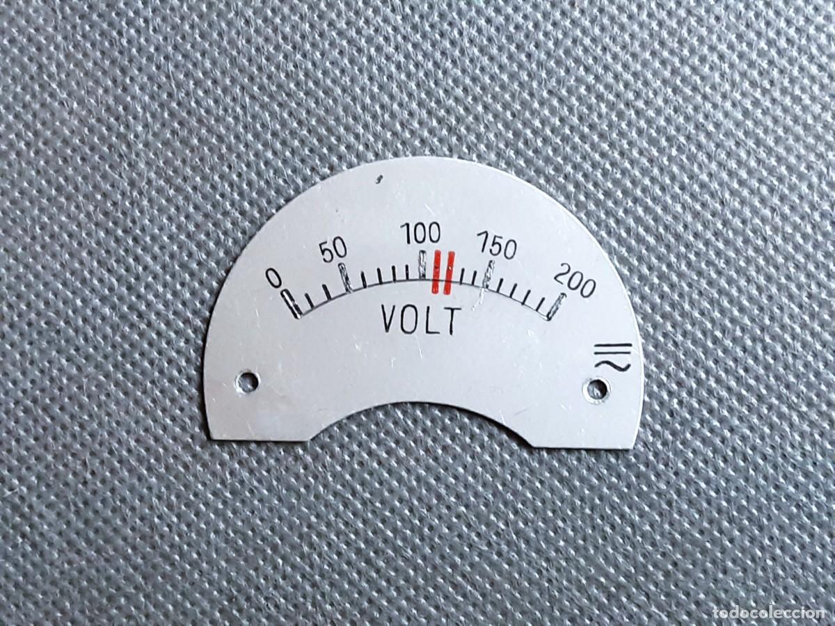 Radios antiguas: DIAL DE VOLTIMETRO DE ALUMINIO - Foto 1