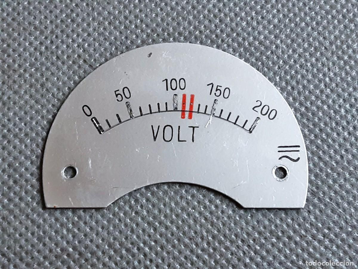 Radios antiguas: DIAL DE VOLTIMETRO DE ALUMINIO - Foto 3