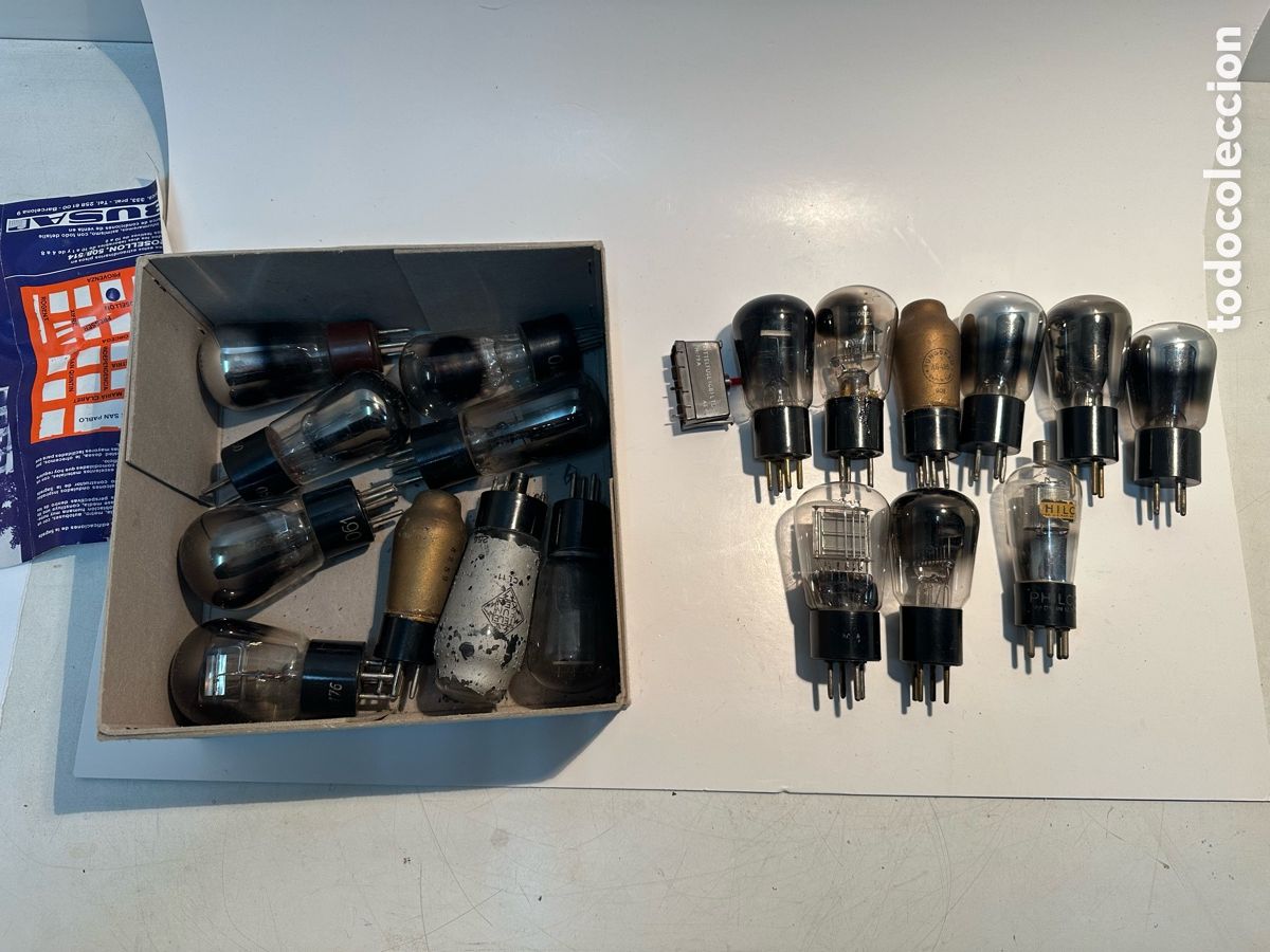 Radios antiguas: LOTE DE 19 LAMPARAS VALVULAS ANTIGUAS RADIO.DIFERENTES MODELOS.