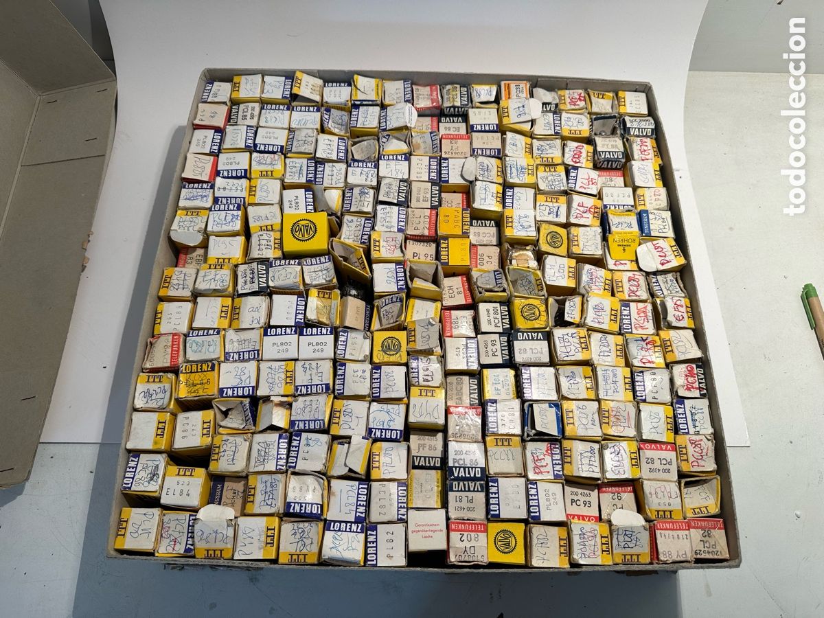 Radios antiguas: LOTE DE 220 LAMPARAS VALVULAS ANTIGUAS RADIO TV NUEVAS A ESTRENAR CAJA ORIGINAL.DIFERENTES MODELOS.