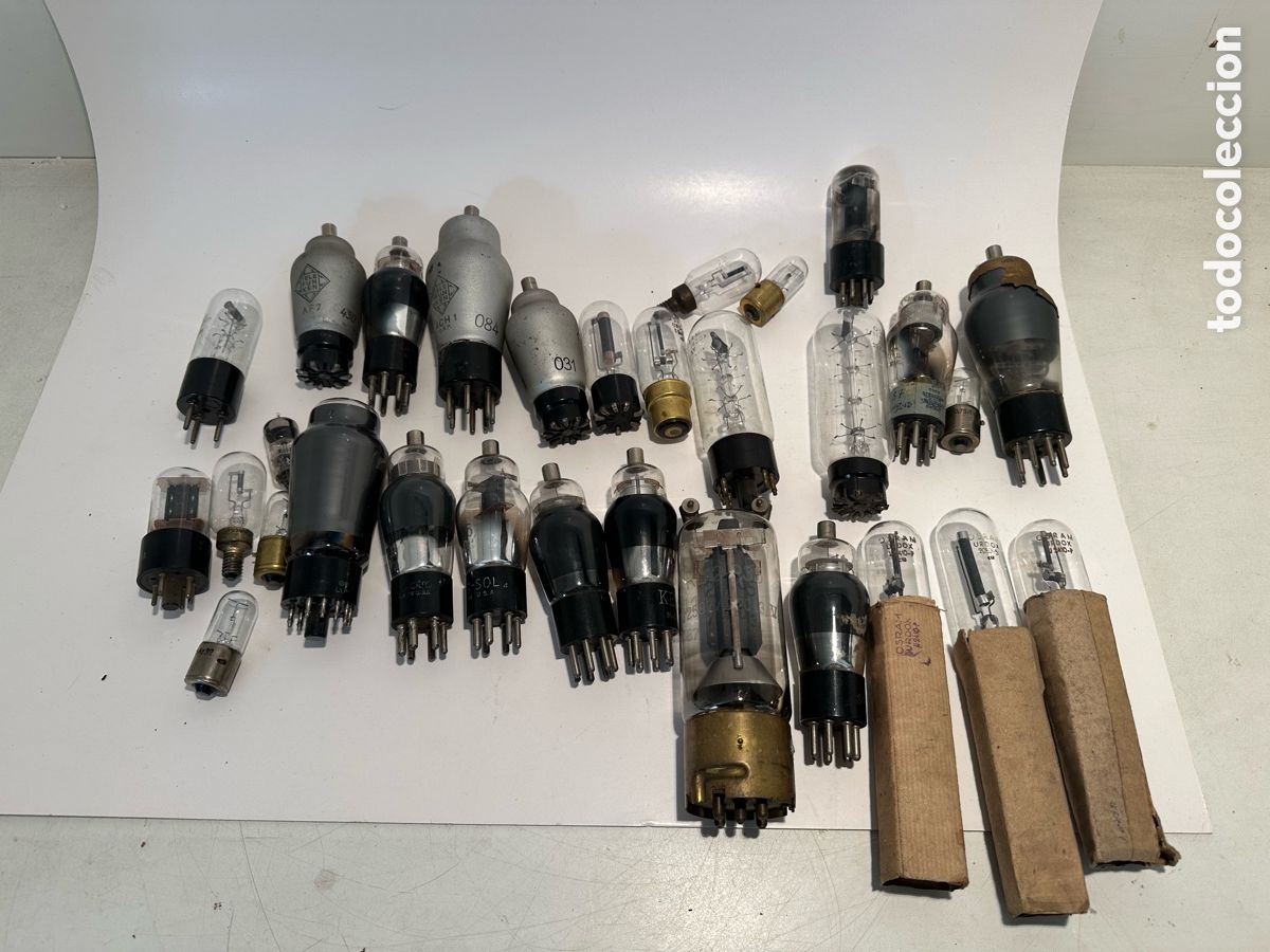 Radios antiguas: LOTE DE 30 LAMPARAS VALVULAS ANTIGUAS RADIO.DIFERENTES MODELOS.