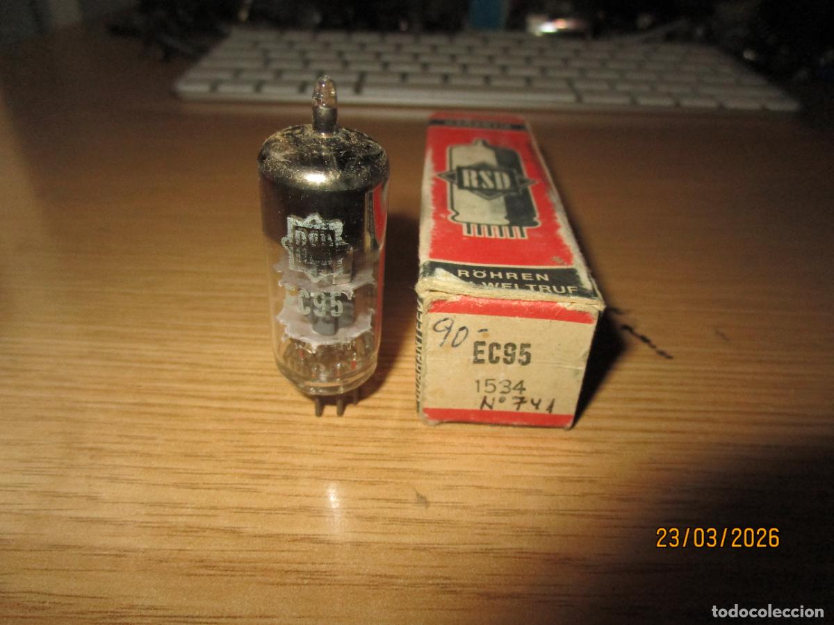 Radios antiguas: EC95 VALVULA TUBE R&Ouml;HRE VALVE LAMPE