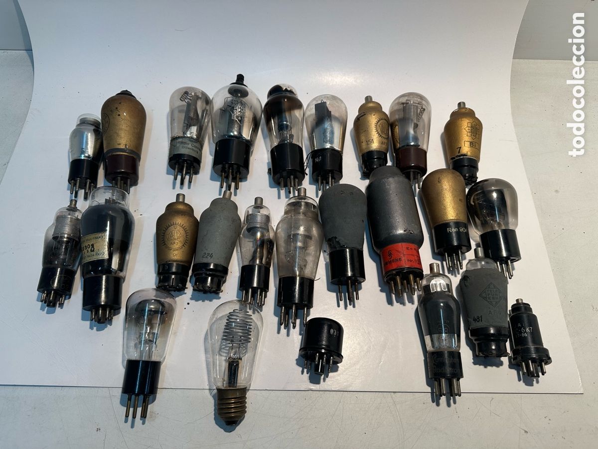 Radios antiguas: LOTE DE 25 LAMPARAS VALVULAS ANTIGUAS RADIO.DIFERENTES MODELOS.