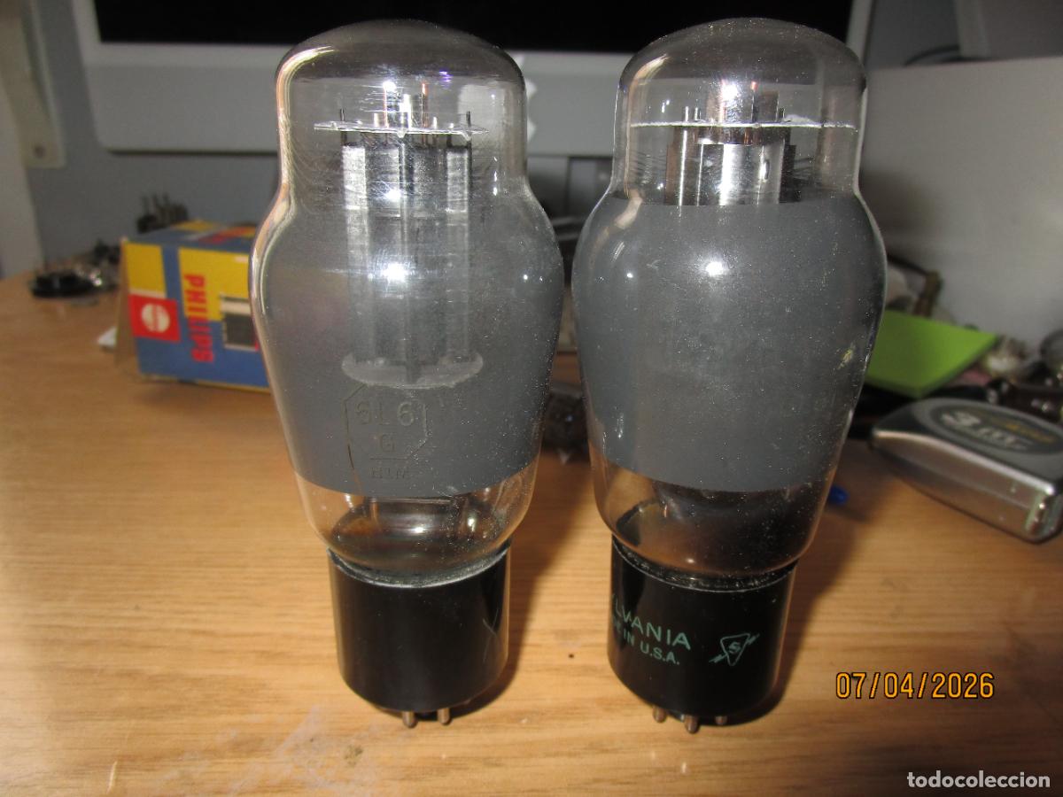 Radios antiguas: PAREJA DE VALVULAS 6L6G SYLVANIA