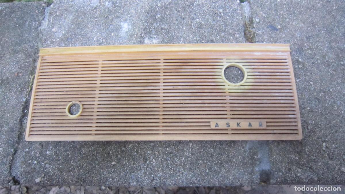 Radios antiguas: FRONTAL DE RADIO DE BAQUELITA ASKAR EN ESTADO ACEPTABLE