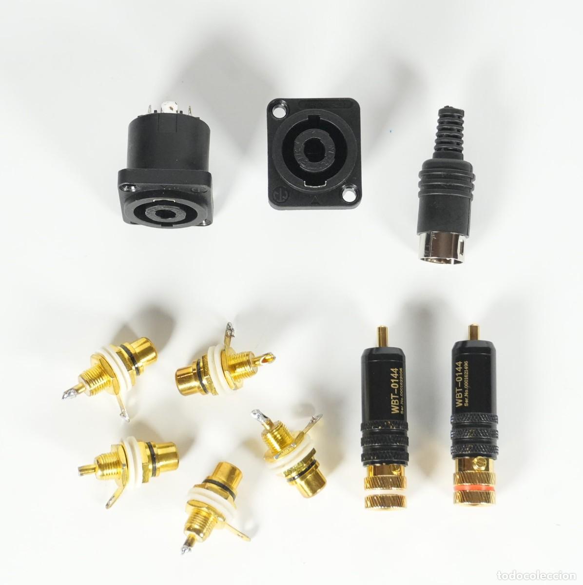 Radios antiguas: 10 CONECTORES VARIOS DE AUDIO - RCA - SPEAKON - DIN