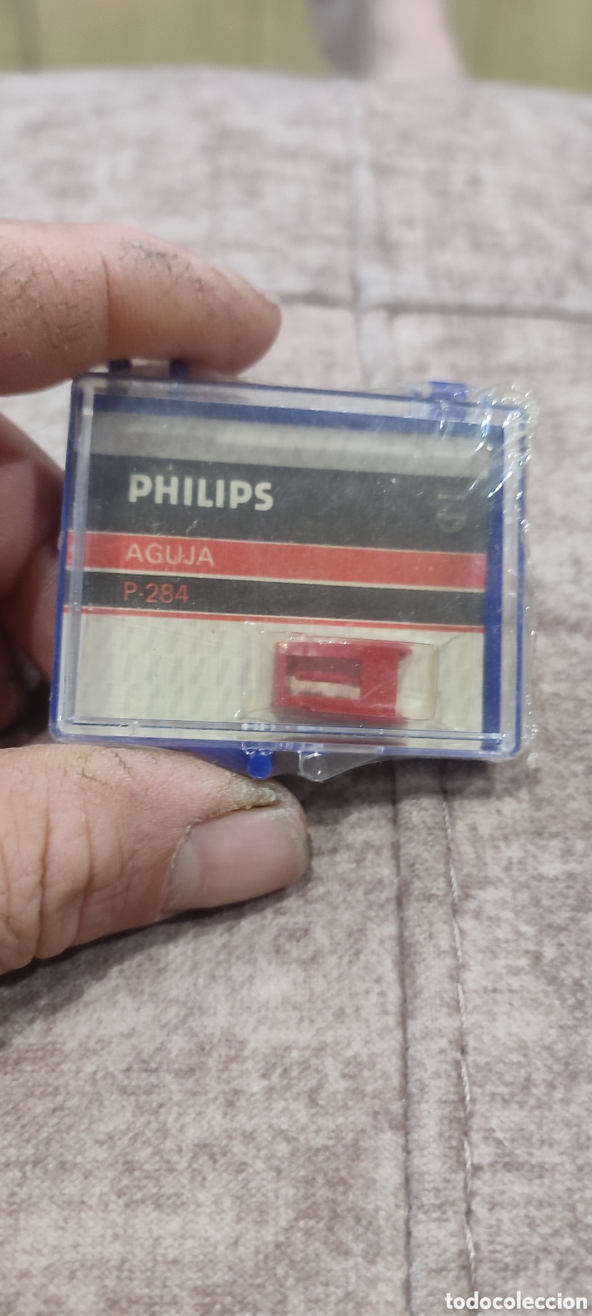 Radios antiguas: Aguja de tocadiscos Philips modelo P-284, nueva precintada procedente de tienda cerrada hace a&ntilde;os.
