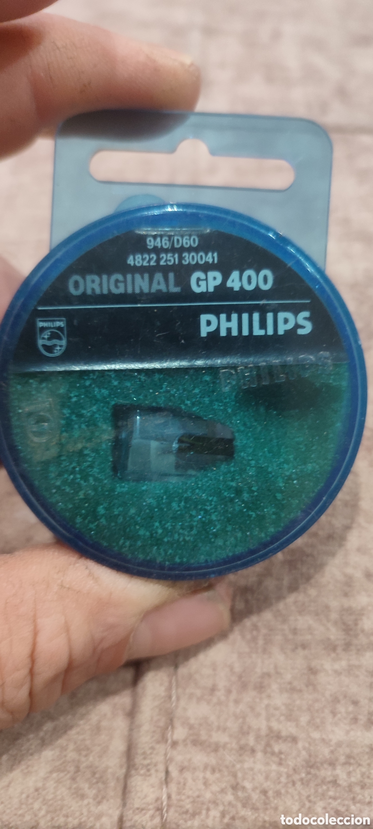 Radios antiguas: Aguja de tocadiscos Philips original GP 400, nueva de tienda cerrada hace a&ntilde;os.