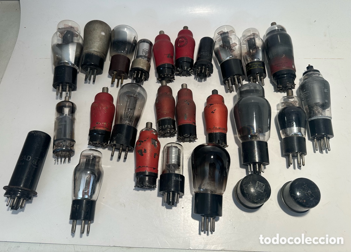 Radios antiguas: LOTE DE 26 LAMPARAS VALVULAS ANTIGUAS RADIO.DIFERENTES MODELOS.