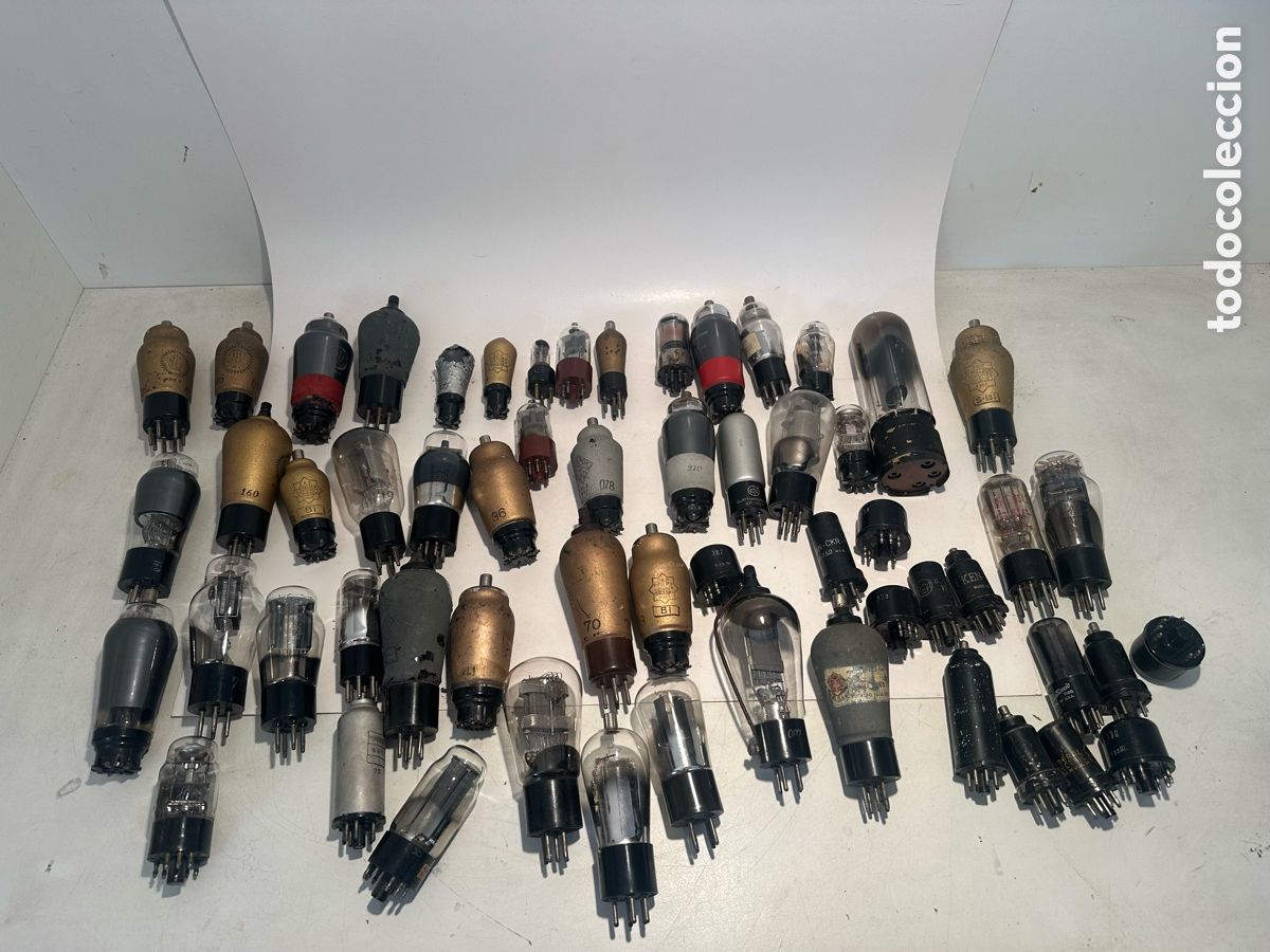 Radios antiguas: LOTE DE 55 LAMPARAS VALVULAS ANTIGUAS RADIO.DIFERENTES MODELOS.