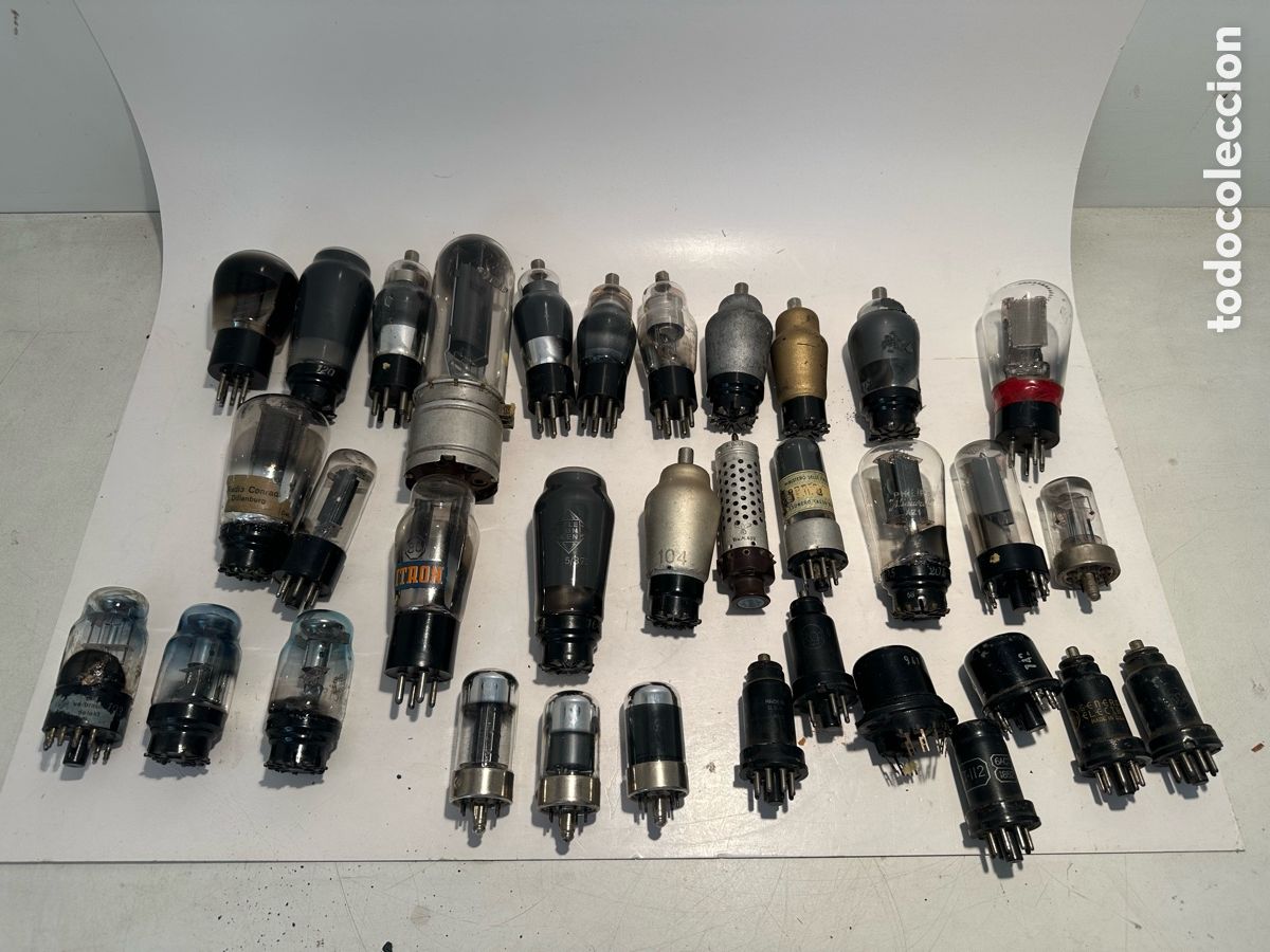 Radios antiguas: LOTE DE 34 LAMPARAS VALVULAS ANTIGUAS RADIO.DIFERENTES MODELOS.