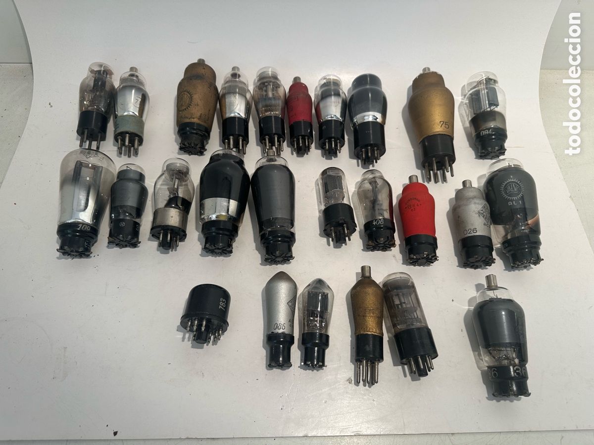 Radios antiguas: LOTE DE 26 LAMPARAS VALVULAS ANTIGUAS RADIO.DIFERENTES MODELOS.