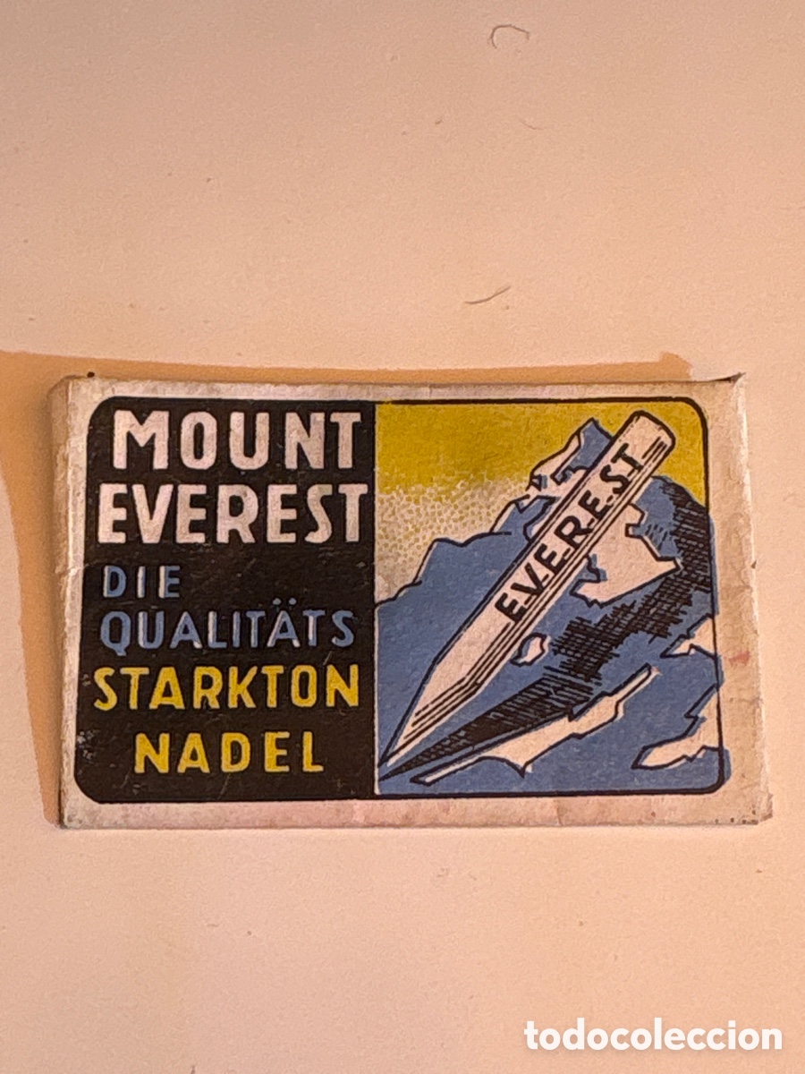Radios antiguas: SOBRE DE AGUJAS DE GRAM&Oacute;FONO MARSCHALL MOUNT EVEREST STARKTON NADLE