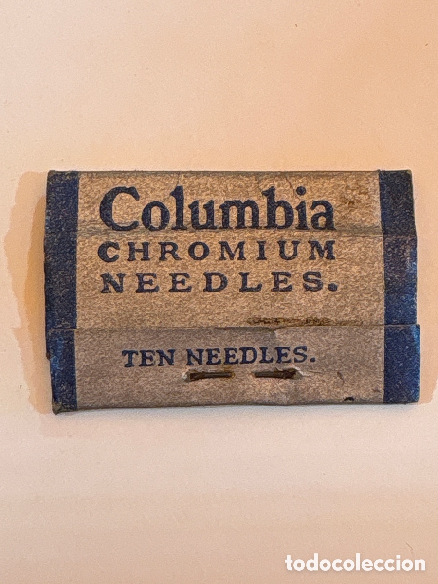 Radio antiche: SOBRE DE AGUJAS DE GRAM&Oacute;FONO COLUMBIA CHROMIUM NEEDLES