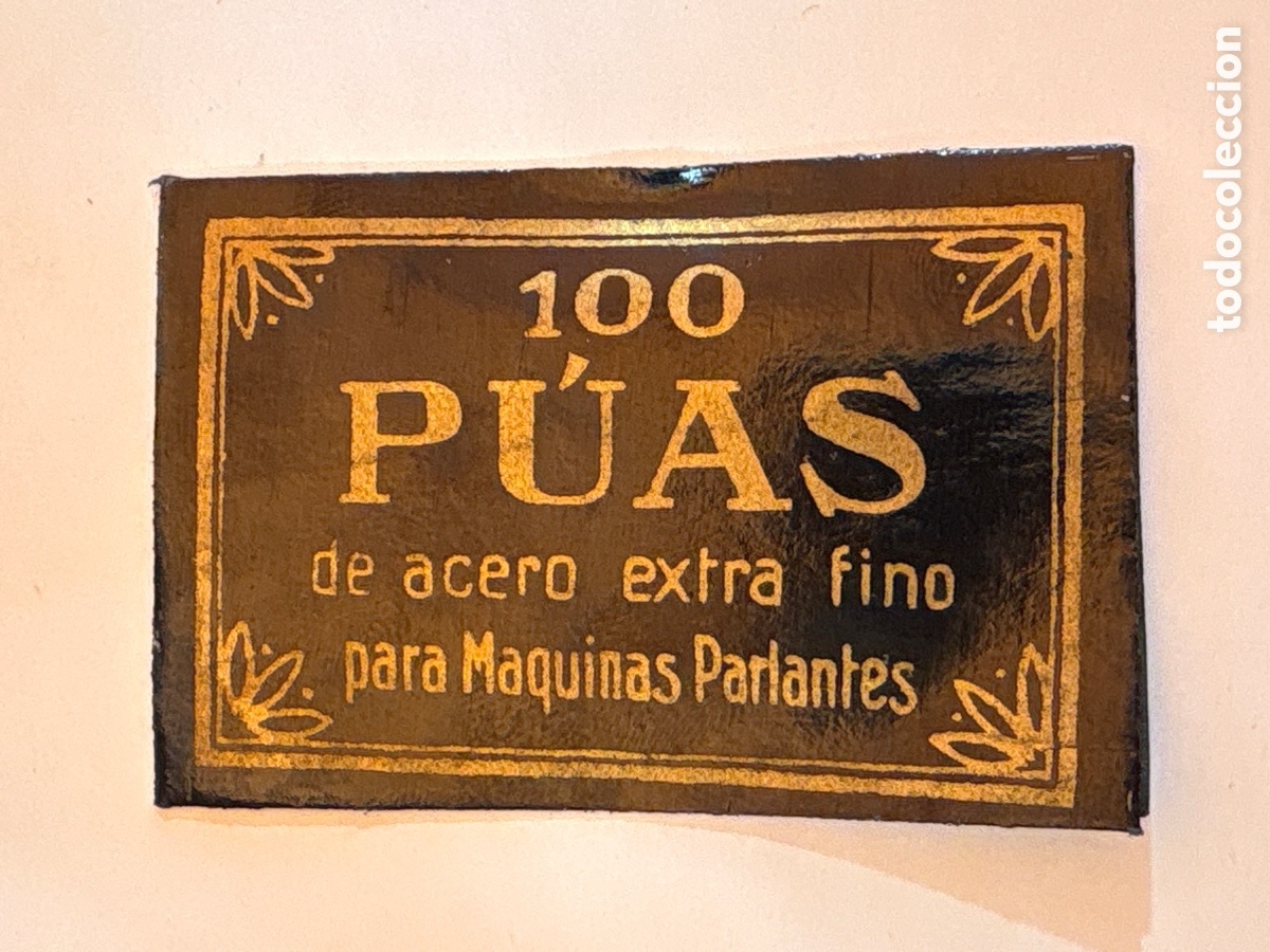 Radios antiguas: SOBRE VAC&Iacute;O DE P&Uacute;AS AGUJAS DE GRAM&Oacute;FONO ( M&Aacute;QUINAS PARLANTES)