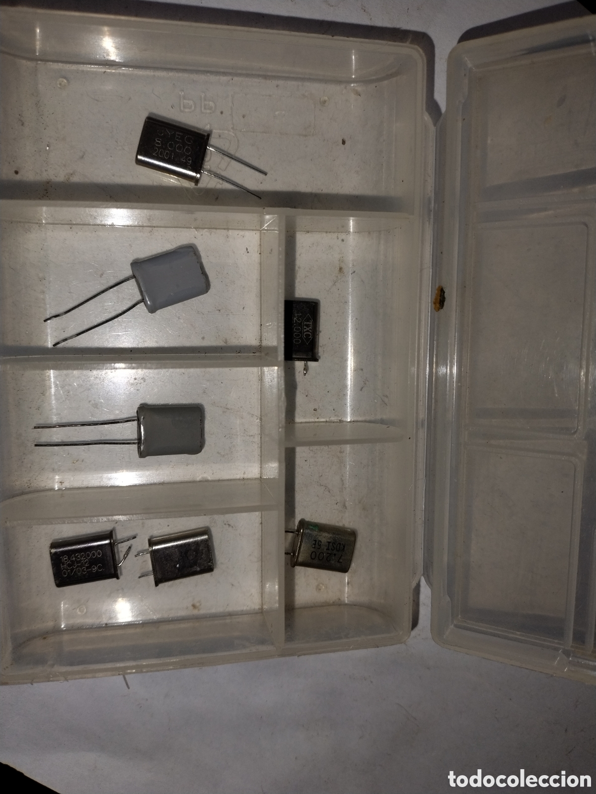 Radios antiguas: Cristales de cuarzo tole de siete