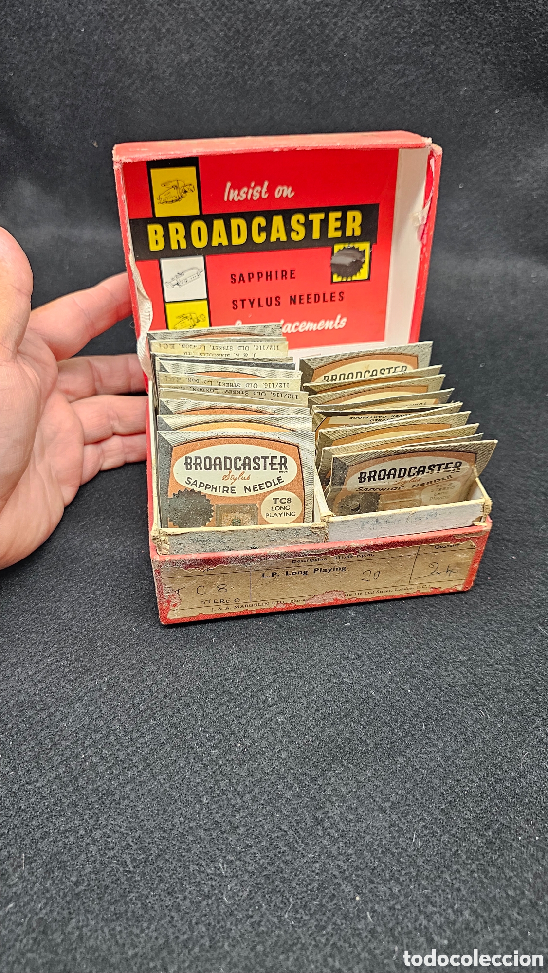 Radios antiguas: Caja de agujas de tocadiscos