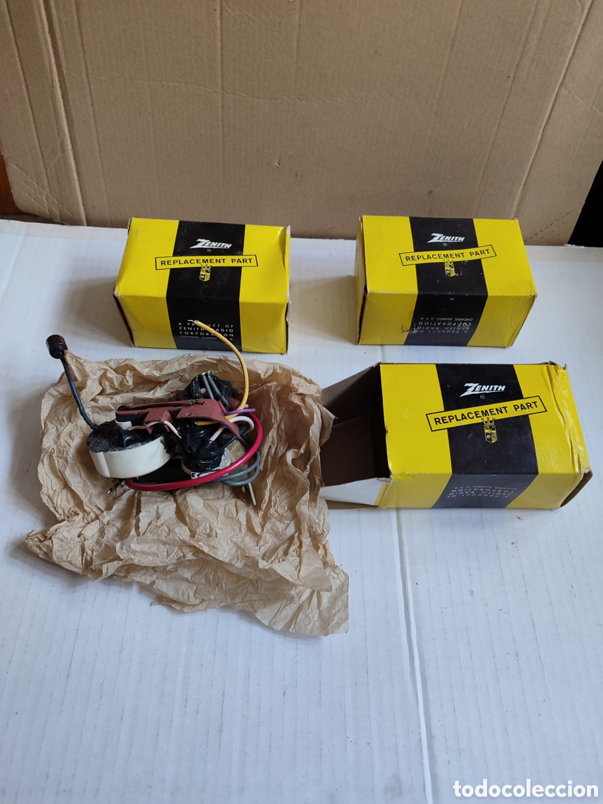 Radios antiguas: Zenith.zenith radio corporation U.S.A.piezas de recambio radio Zenith nuevas a estrenar