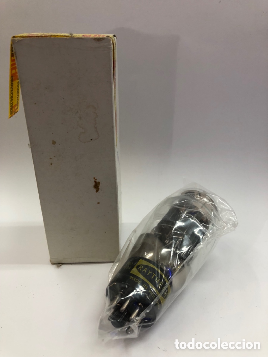 Radios antiguas: V&aacute;lvula / V&aacute;lvula de vac&iacute;o Raytheon 6AS7G - Made in Holland (Nueva en caja)