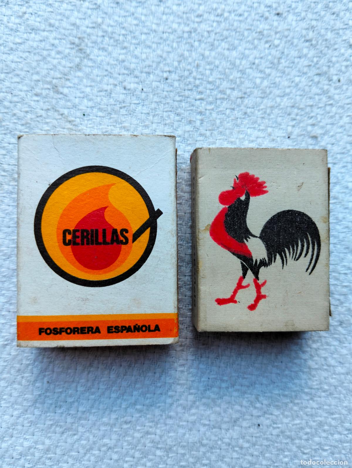 Old radios: 2 Cajas de cerillas fosforera espa&ntilde;ola labor n&ordm;1 f&oacute;sforos gallo