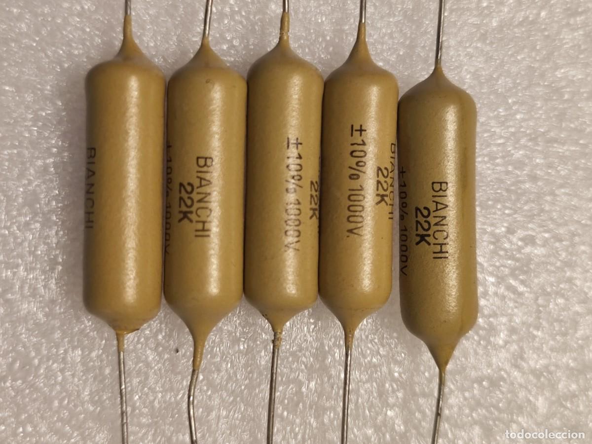 Radios antiguas: Condensadores Bianchi 22K 400V 10% NOS