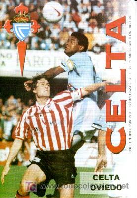 Coleccionismo deportivo: PROGRAMA DEL PARTIDO DE FUTBOL CELTA VIGO - OVIEDO LIGA 1998/1999
