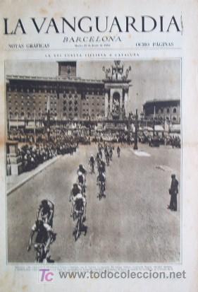 Coleccionismo deportivo: LA VANGUARDIA - a&ntilde;o 1934 - En Portada: LA XVI VUELTA CICLISTA A CATALU&Ntilde;A