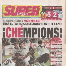 Coleccionismo deportivo: PORTADA DIARIO SUPERDEPORTE 06/04/2000. VALENCIA 5 - LAZIO 2. CHAMPIONS LEAGUE.. Lote 23511295
