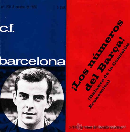 Sammelleidenschaft Sport: REVISTA C.F.BARCELONA N&ordm;  220  PARTIDO CONTRA EL ATLETICO DE MADRID
